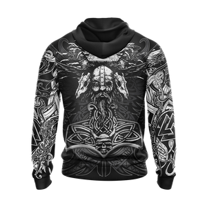 Viking Pattern Unisex 3D T-shirt Zip Hoodie Pullover Hoodie   