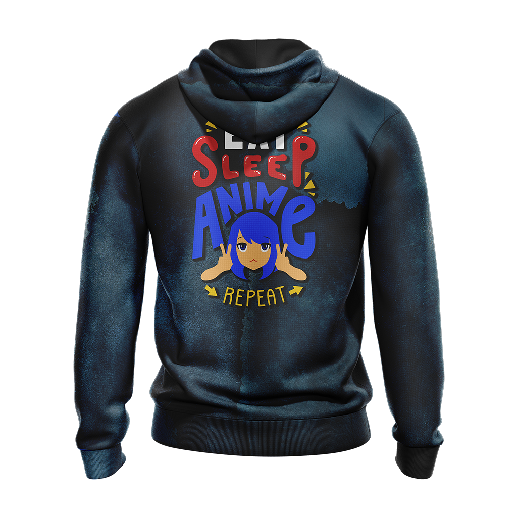 Eat Sleep Anime Repeat Unisex 3D T-shirt