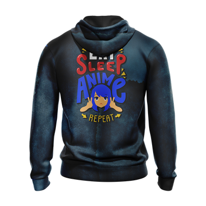 Eat Sleep Anime Repeat Unisex 3D T-shirt