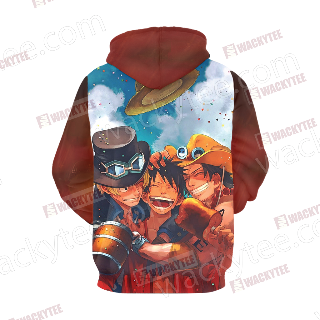 One Piece Luffy Ace Sabo Unisex 3D T-shirt