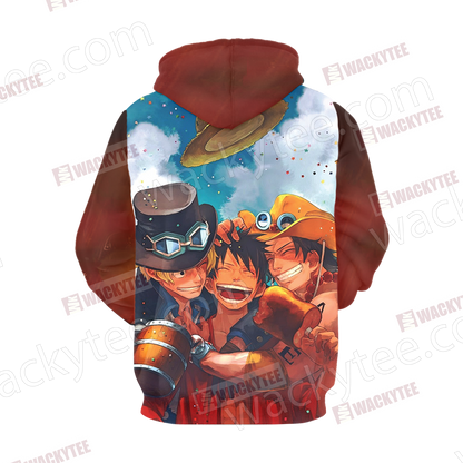 One Piece Luffy Ace Sabo Unisex 3D T-shirt