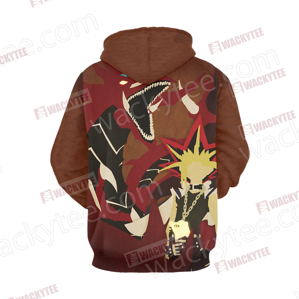 Yu Gi Oh! Yugi Muto And Slifer The Sky Dragon 3D T-shirt