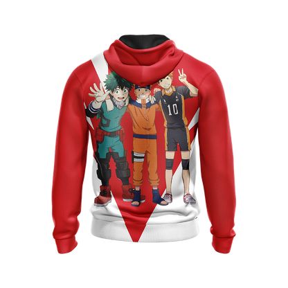 My hero academia x Naruto x Haikyuu Unisex 3D T-shirt
