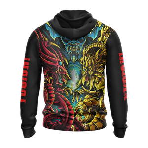 Yu-Gi-Oh! Egyptian Gods Dragons Unisex 3D T-shirt Zip Hoodie   