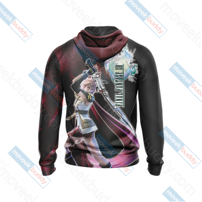 Final Fantasy XIII - Lightning Unisex 3D T-shirt Zip Hoodie