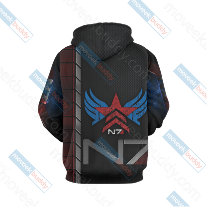 Mass Effect - Paragon Renegade N7 Unisex 3D T-shirt