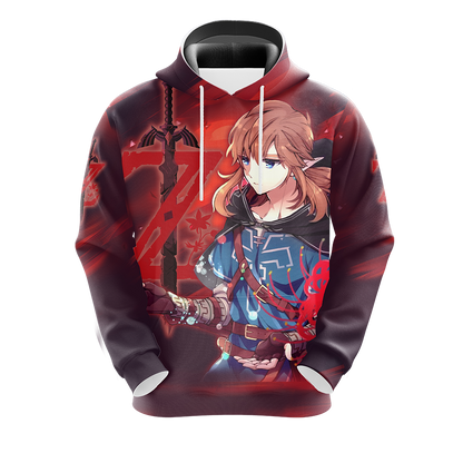 Link The Legend of Zelda All Over Print T-shirt Tank Top Zip Hoodie Pullover Hoodie