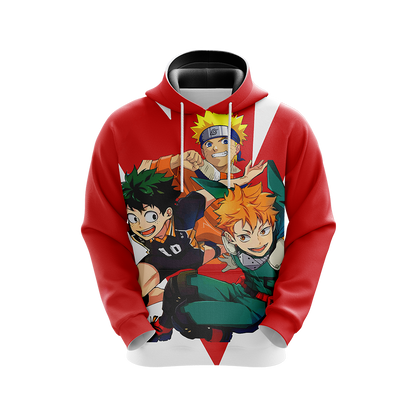 My hero academia x Naruto x Haikyuu Unisex 3D T-shirt
