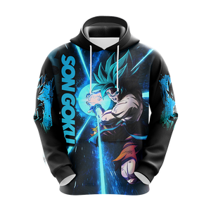 Dragon Ball Son Goku All Over Print T-shirt Zip Hoodie Pullover Hoodie   