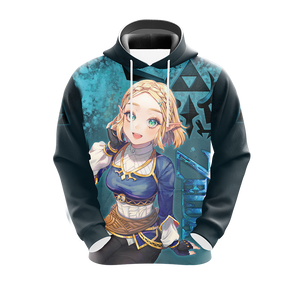 Princess Zelda The Legend of Zelda All Over Print T-shirt Zip Hoodie Pullover Hoodie   