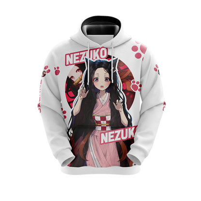 Nezuko Demon Slayer All Over Print T-shirt Zip Hoodie Pullover Hoodie