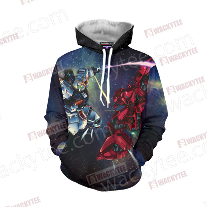 Mobile Suit Gundam Unicorn Gundam And Sinanju 3D T-shirt