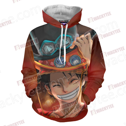 One Piece Luffy Ace Sabo Unisex 3D T-shirt