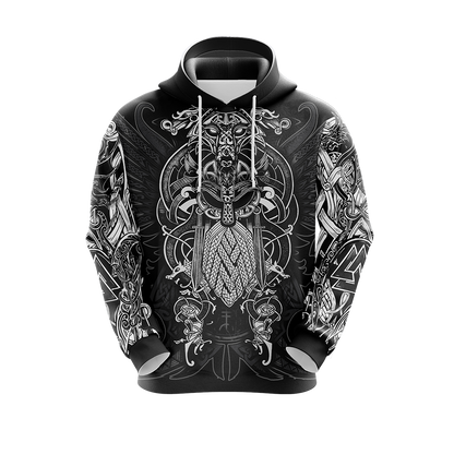 Viking Pattern Unisex 3D T-shirt Zip Hoodie Pullover Hoodie