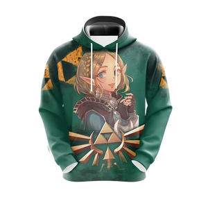 Princess Zelda The Legend of Zelda All Over Print T-shirt Zip Hoodie Pullover Hoodie   