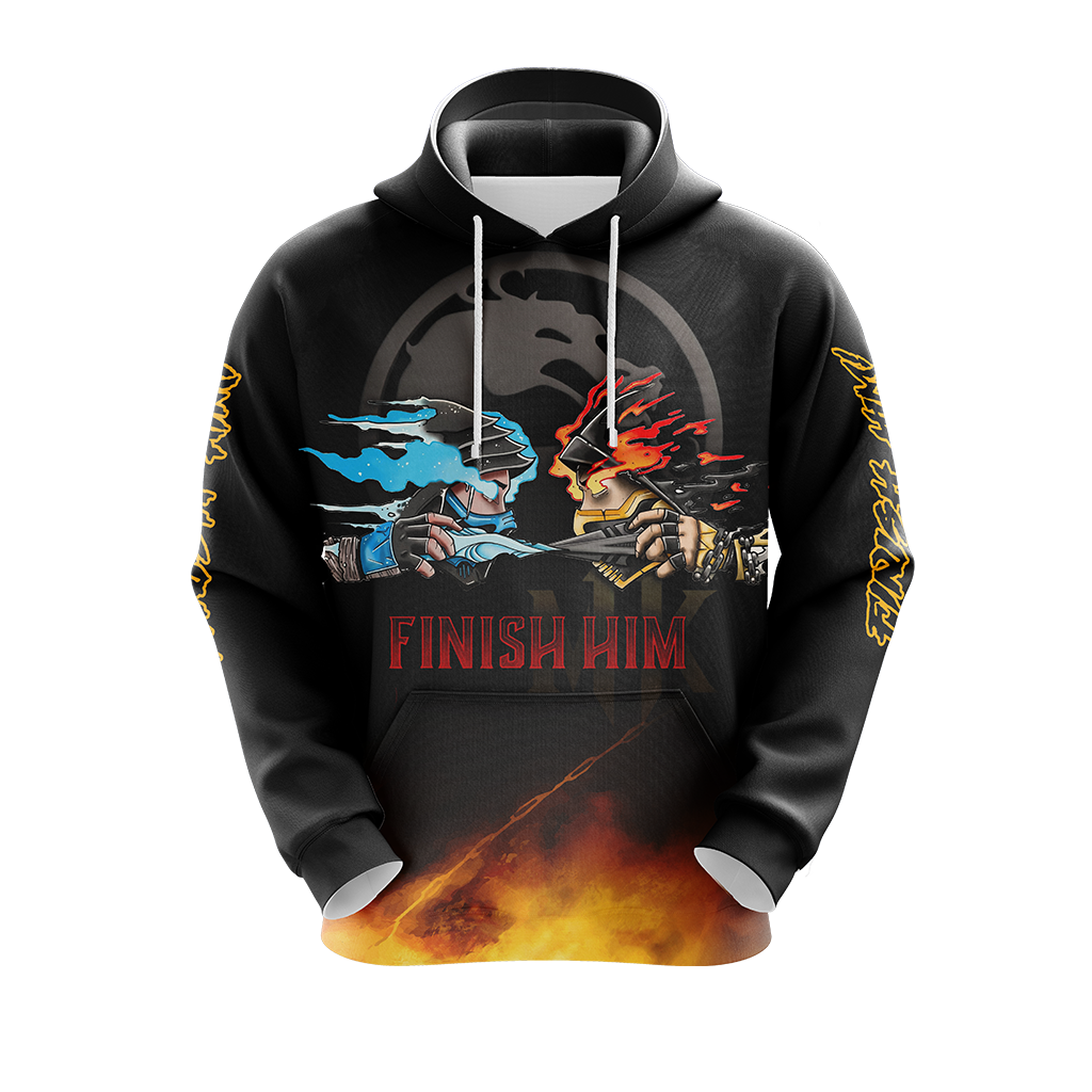 Mortal Kombat Scorpio And Sub Zero Finish Him Unisex 3D T-shirt