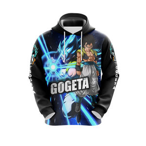 Dragon Ball Gogeta, Vegeta, and  Goku Unisex 3D T-shirt Zip Hoodie   