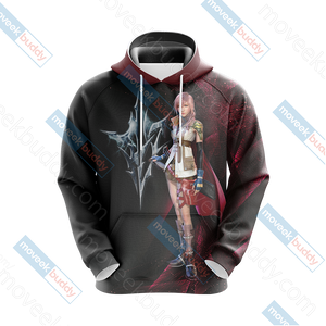 Final Fantasy XIII - Lightning Unisex 3D T-shirt Zip Hoodie   