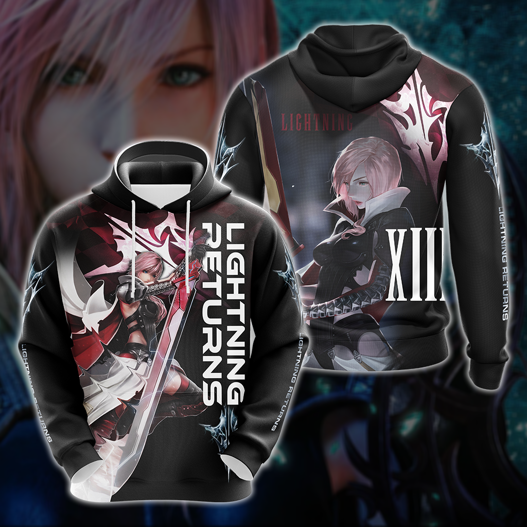 Final Fantasy XIII Lightning Returns Unisex 3D T-shirt Zip Hoodie Hoodie