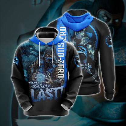 Mortal Kombat Sub Zero This Time Will Be Your Last Unisex 3D T-shirt Hoodie