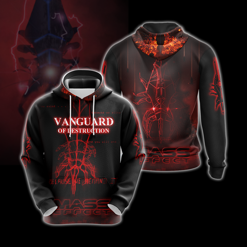 Mass Effect - Vanguard Of Destruction Unisex 3D T-shirt Zip Hoodie Pullover Hoodie Hoodie