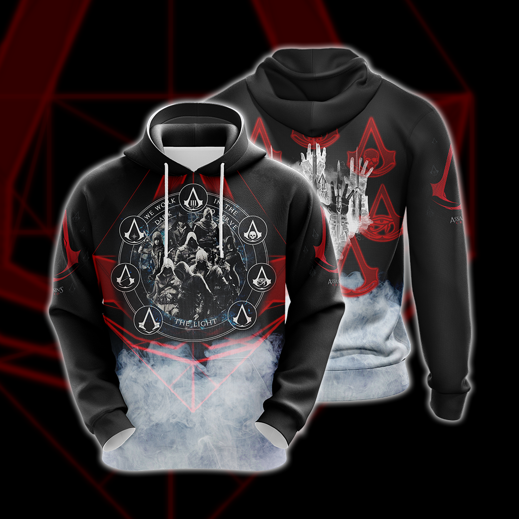 Assassin's Creed We Work In The Dark To Serve The Light Unisex 3D T-shirt Hoodie