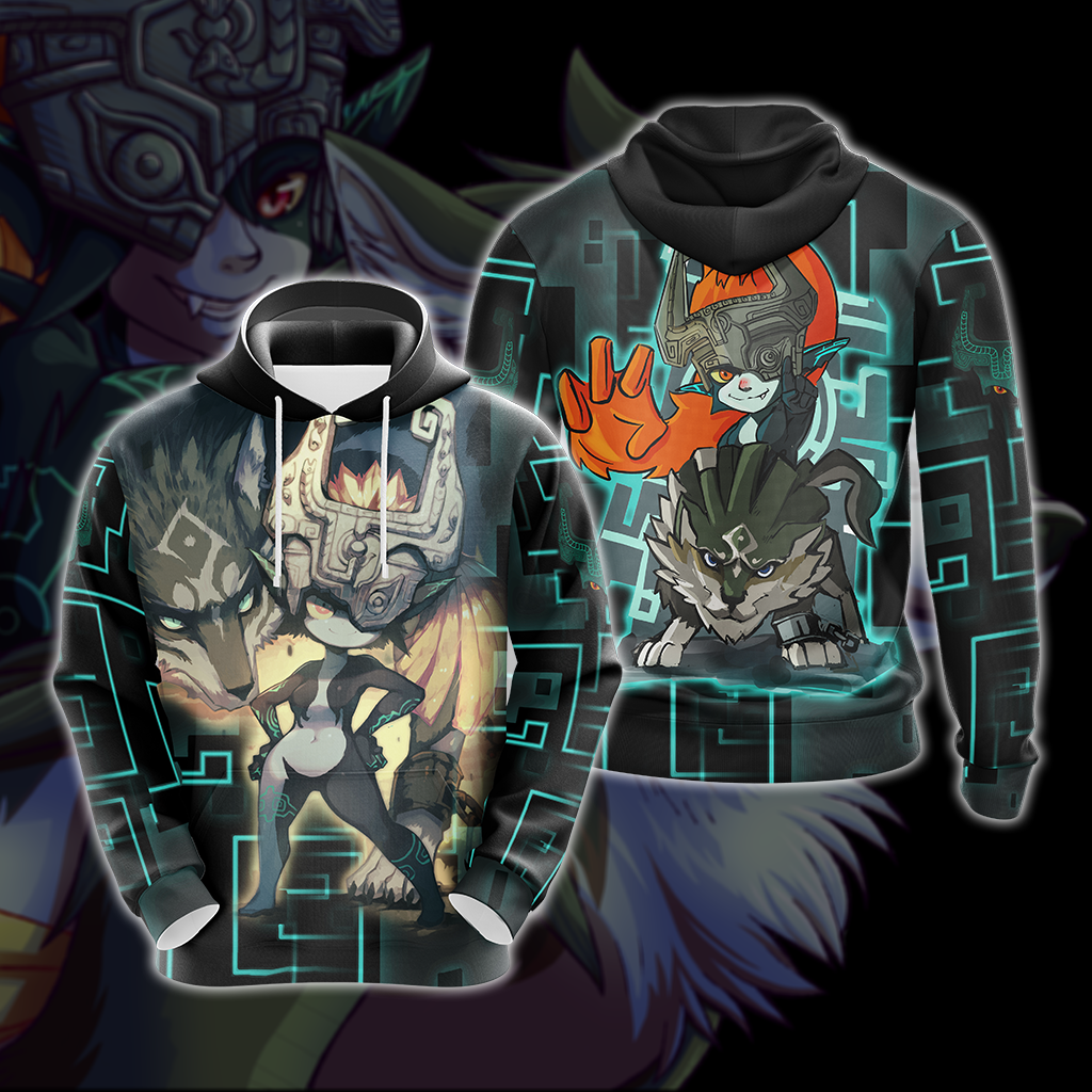 The Legend Of Zelda Wolf Link & Midna Unisex 3D T-shirt Zip Hoodie Pullover Hoodie Hoodie