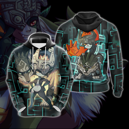 The Legend Of Zelda Wolf Link & Midna Unisex 3D T-shirt Zip Hoodie Pullover Hoodie Hoodie