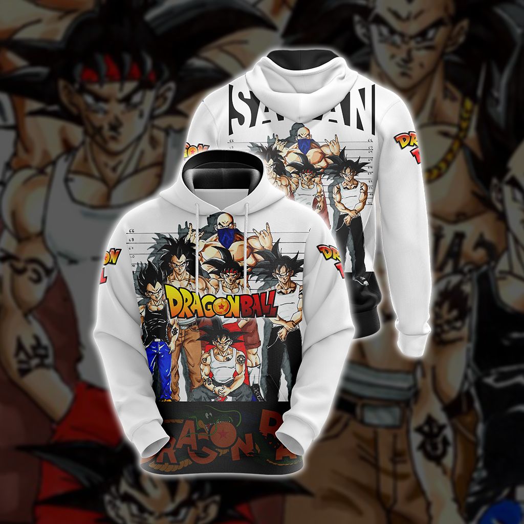 Dragon Ball - Saiyan Gang Unisex 3D T-shirt Zip Hoodie