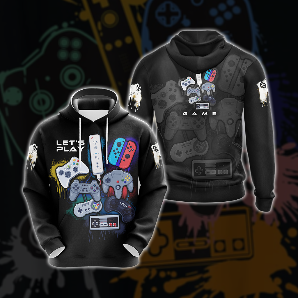 Game Controller Cool Player Unisex 3D T-shirt Zip Hoodie Hoodie