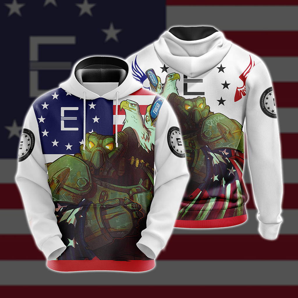 Fallout - Enclave Flag Unisex 3D T-shirt Hoodie