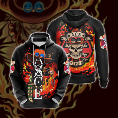 One piece - Portgas D. Ace Unisex 3D T-shirt Hoodie