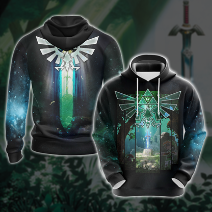 The Master Sword The legend of Zelda All Over Print T-shirt Zip Hoodie Pullover Hoodie Hoodie