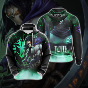 Darksiders Death Unisex 3D T-shirt Zip Hoodie Hoodie S 