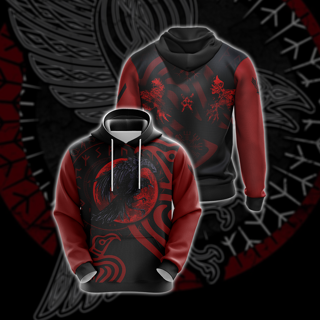 Vikings - Ravens Unisex 3D T-shirt Hoodie
