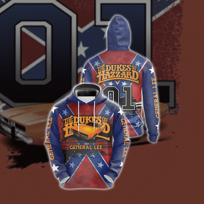 The Dukes Of Hazzard General Lee Unisex 3D T-shirt Hoodie