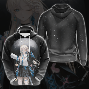 Luna Anime Girl All Over Print T-shirt Tank Top Zip Hoodie Pullover Hoodie Hoodie S 