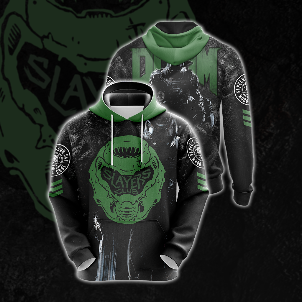 Doom - Slayers Club Unisex 3D T-shirt Hoodie