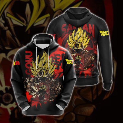 Dragon Ball Son Goku Super Saiyan Unisex 3D T-shirt Hoodie