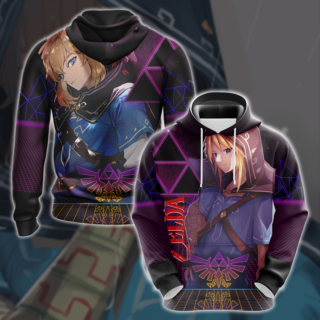The legend of Zelda All Over Print T-shirt Zip Hoodie Pullover Hoodie Hoodie