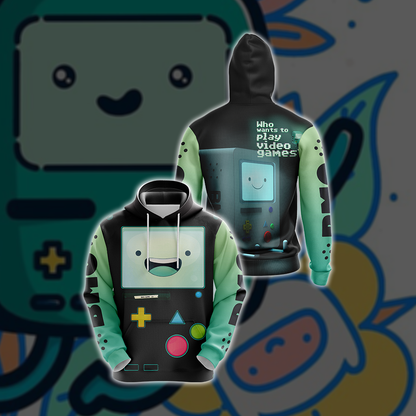 Adventure Time BMO Style Unisex 3D T-shirt Hoodie
