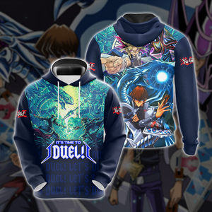 Yu-Gi-Oh! It's Time To Duel Mutō Yūgi vs Seto Kaiba Unisex 3D T-shirt Zip Hoodie Pullover Hoodie Hoodie S 