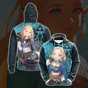 Princess Zelda The Legend of Zelda All Over Print T-shirt Zip Hoodie Pullover Hoodie Hoodie S 