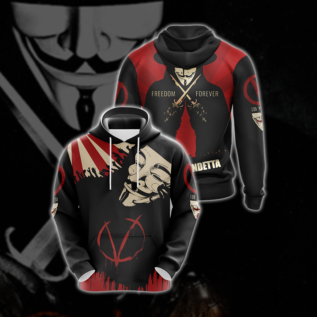 V for Vendetta Unisex 3D T-shirt Hoodie