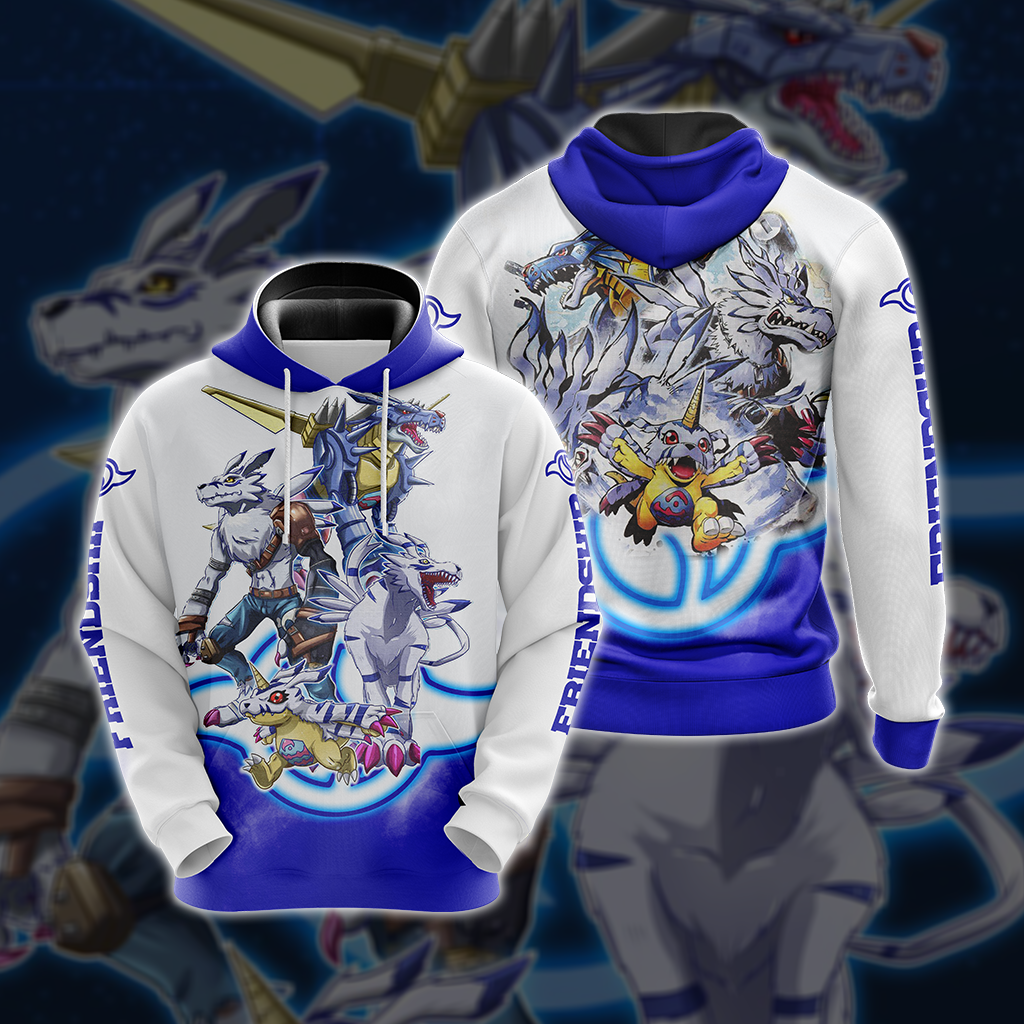 Digimon Gabumon Evolution Unisex 3D T-shirt Hoodie