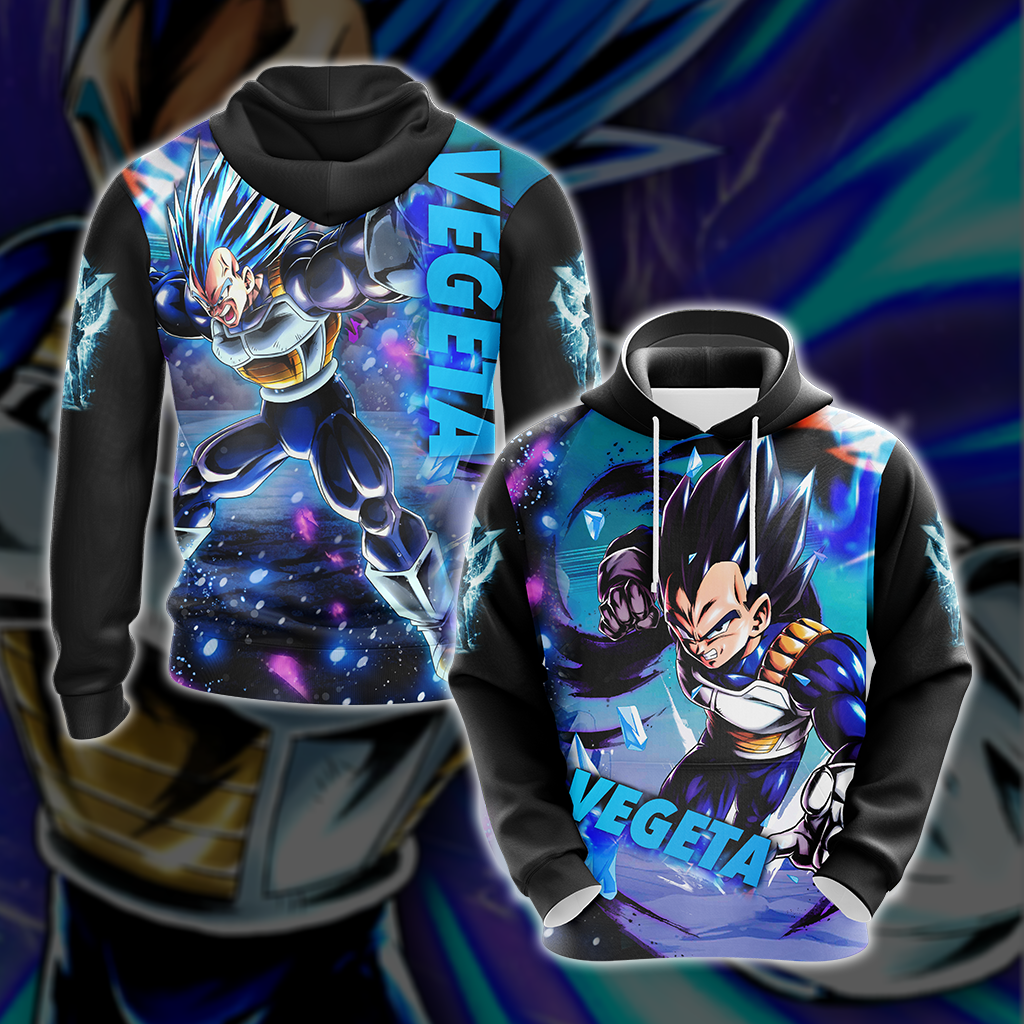 Dragon Ball Vegeta All Over Print T-shirt Zip Hoodie Pullover Hoodie Hoodie