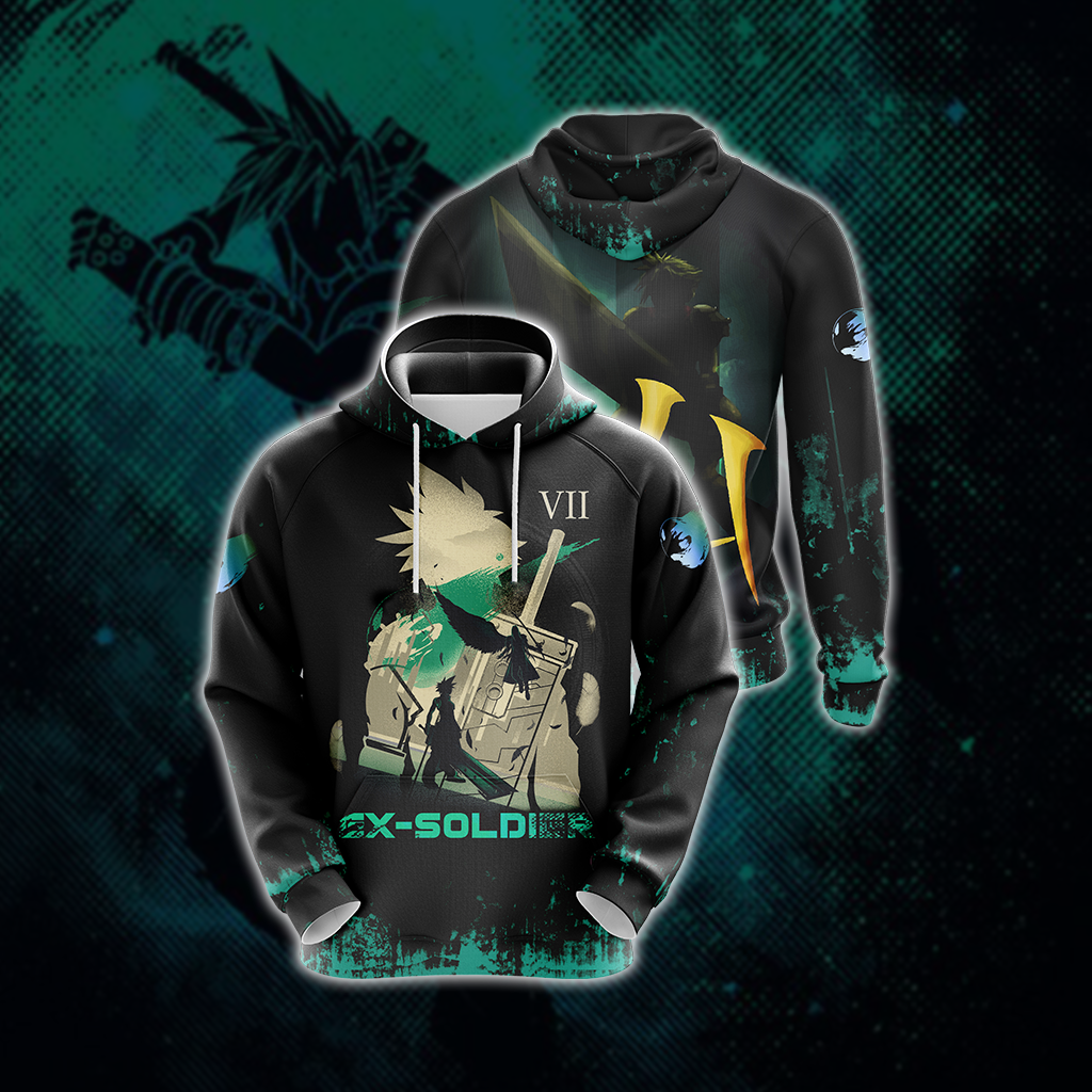 Final fantasy - Ex-Soldier of the VII Unisex 3D T-shirt Hoodie