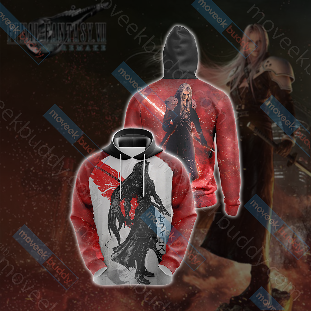 Final Fantasty - Crimson Sephiroth Unisex 3D T-shirt Hoodie