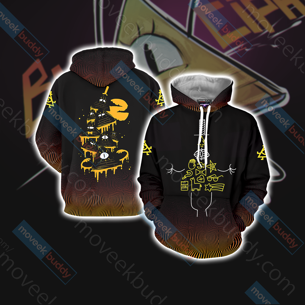 Gravity Falls - Bill Cipher Wheel New Version Unisex 3D T-shirt Hoodie