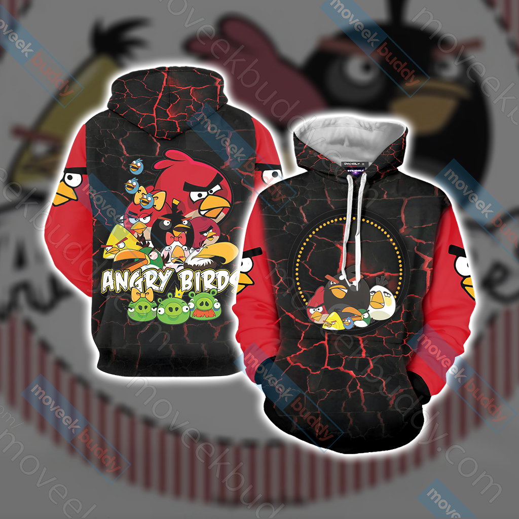 Angry Birds Unisex 3D T-shirt Hoodie